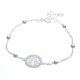 Pulsera De Piedras Con Dije Religioso