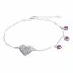 Pulsera De Piedras Con Dije De Corazon
