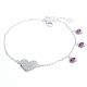 Pulsera De Piedras Con Dije De Corazon
