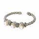 Pulsera Rigida con Perlas  Oroplata