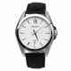 RELOJ SEIKO CON CORREA NEGRA DE CUERO, CAJA DE ACERO INOXIDABLE, CABALLERO