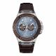 RELOJ GUESS CON CORREA MARRON DE CUERO, CAJA DE ACERO INOXIDABLE, CABALLERO