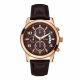 RELOJ GUESS CON CORREA MARRON DE CUERO, CAJA DE ACERO INOXIDABLE, CABALLERO