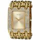 RELOJ GUESS CON CORREA DORADA DE ACERO INOXIDABLE, CAJA DE ACERO INOXIDABLE, DAMA