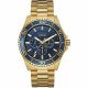 RELOJ GUESS CON CORREA DORADA DE ACERO INOXIDABLE, CAJA DE ACERO INOXIDABLE, CABALLERO