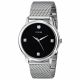 RELOJ GUESS CON CORREA PLATEADA DE ACERO INOXIDABLE, CAJA DE ACERO INOXIDABLE, CABALLERO