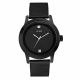 RELOJ GUESS CON CORREA NEGRA DE ACERO INOXIDABLE, CAJA DE ACERO INOXIDABLE, CABALLERO
