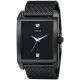 RELOJ GUESS CON CORREA NEGRA DE ACERO INOXIDABLE, CAJA DE ACERO INOXIDABLE, CABALLERO