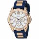 RELOJ GUESS CON CORREA AZUL DE SILI, CAJA DE ACERO INOXIDABLE, DAMA