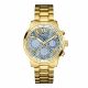 RELOJ GUESS CON CORREA DORADA DE ACERO INOXIDABLE, CAJA DE ACERO INOXIDABLE, DAMA