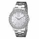 RELOJ GUESS CON CORREA PLATEADA DE ACERO INOXIDABLE, CAJA DE ACERO INOXIDABLE, DAMA