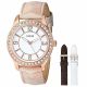 RELOJ GUESS CON CORREAS INTERCABLES DE CUERO, CAJA DE ACERO INOXIDABLE, DAMA