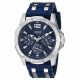 RELOJ GUESS CON CORREA AZUL DE SILI, CAJA DE ACERO INOXIDABLE, CABALLERO