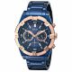 RELOJ GUESS CON CORREA AZUL DE ACERO INOXIDABLE, CAJA DE ACERO INOXIDABLE, CABALLERO