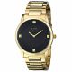 RELOJ GUESS CON CORREA DORADA DE ACERO INOXIDABLE, CAJA DE ACERO INOXIDABLE, CABALLERO
