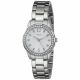 RELOJ GUESS CON CORREA PLATEADA DE ACERO INOXIDABLE, CAJA DE ACERO INOXIDABLE, DAMA