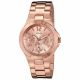 RELOJ GUESS CON CORREA ORO ROSA DE ACERO INOXIDABLE, CAJA DE ACERO INOXIDABLE, DAMA