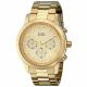 RELOJ GUESS CON CORREA DORADA DE ACERO INOXIDABLE, CAJA DE ACERO INOXIDABLE, CABALLERO