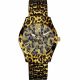 RELOJ GUESS CON CORREA ANIMAL PRINT DE ACERO INOXIDABLE, CAJA DE ACERO INOXIDABLE, DAMA