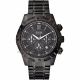 RELOJ GUESS CON CORREA NEGRA DE ACERO INOXIDABLE, CAJA DE ACERO INOXIDABLE, CABALLERO