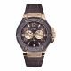 RELOJ GUESS CON CORREA MARRON DE CUERO, CAJA DE ACERO INOXIDABLE, CABALLERO