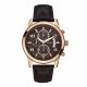 RELOJ GUESS CON CORREA MARRON DE CUERO, CAJA DE ACERO INOXIDABLE, CABALLERO