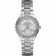 RELOJ GUESS CON CORREA PLATEADA DE ACERO INOXIDABLE, CAJA DE ACERO INOXIDABLE, DAMA