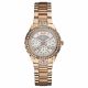 RELOJ GUESS CON CORREA ORO ROSA DE ACERO INOXIDABLE, CAJA DE ACERO INOXIDABLE, DAMA