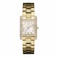 RELOJ GUESS CON CORREA DORADA DE ACERO INOXIDABLE, CAJA DE ACERO INOXIDABLE, DAMA
