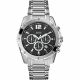 RELOJ GUESS CON CORREA PLATEADA DE ACERO INOXIDABLE, CAJA DE ACERO INOXIDABLE, CABALLERO