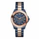 RELOJ GUESS  CORREA AZUL ORO ROSA DE ACERO INOXIDABLE, CAJA DE ACERO INOXIDABLE, DAMA