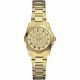 RELOJ GUESS CON CORREA DORADA DE ACERO INOXIDABLE, CAJA DE ACERO INOXIDABLE, DAMA