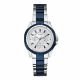RELOJ GUESS  CORREA PLATEADA AZUL DE ACERO INOXIDABLE, CAJA DE ACERO INOXIDABLE, DAMA
