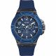 RELOJ GUESS CON CORREA AZUL DE SILI, CAJA DE ACERO INOXIDABLE, CABALLERO