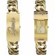 RELOJ GUESS CON CORREA DORADA DE ACERO INOXIDABLE, CAJA DE ACERO INOXIDABLE, DAMA