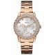 RELOJ GUESS CON CORREA ORO ROSA DE ACERO INOXIDABLE, CAJA DE ACERO INOXIDABLE, DAMA