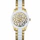 RELOJ GUESS CON CORREA DORADA DE ACERO INOXIDABLE, CAJA DE ACERO INOXIDABLE, DAMA