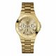 RELOJ GUESS CON CORREA DORADA DE ACERO INOXIDABLE, CAJA DE ACERO INOXIDABLE, DAMA