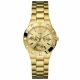 RELOJ GUESS CON CORREA DORADA DE ACERO INOXIDABLE, CAJA DE ACERO INOXIDABLE, DAMA