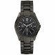 RELOJ GUESS CON CORREA NEGRA DE ACERO INOXIDABLE, CAJA DE ACERO INOXIDABLE, DAMA