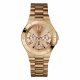 RELOJ GUESS CON CORREA ORO ROSA DE ACERO INOXIDABLE, CAJA DE ACERO INOXIDABLE, DAMA