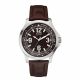 RELOJ GUESS CON CORREA MARRON DE CUERO, CAJA DE ACERO INOXIDABLE, CABALLERO