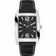 RELOJ GUESS CON CORREA NEGRA DE CUERO, CAJA DE ACERO INOXIDABLE, CABALLERO