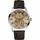 RELOJ GUESS CON CORREA MARRON DE CUERO, CAJA DE ACERO INOXIDABLE, CABALLERO