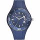 RELOJ GUESS CON CORREA AZUL DE SILI, CAJA DE ACERO INOXIDABLE, CABALLERO